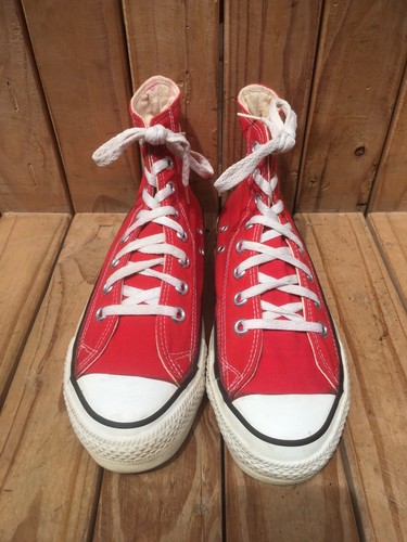 VTG 80’s Rare Chuck Taylor All Star Converse Red Made In USA sz 6.5 UK 5.5 - Picture 2 of 17