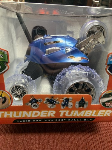 NEW Thunder Tumbler RC 360 Rally Car Blue 27 MHz Remote Control - Picture 8 of 10