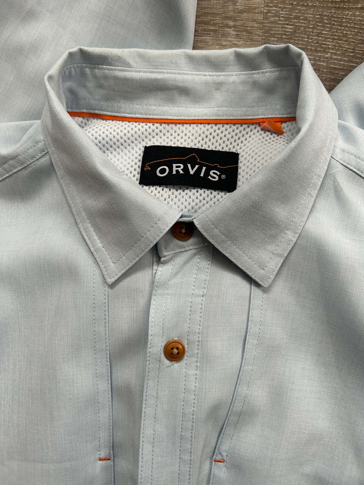 Orvis Trout Bum Fishing Shirt Mens Medium Vented Long Sleeve Button Up