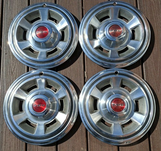SET 4 Pontiac 1969 1970 FIREBIRD GRAND PRIX TEMPEST PMD 14" HUBCAPS HUB