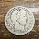 1916-D 25C Barber Quarter, Last Year Minted, Actual Coin