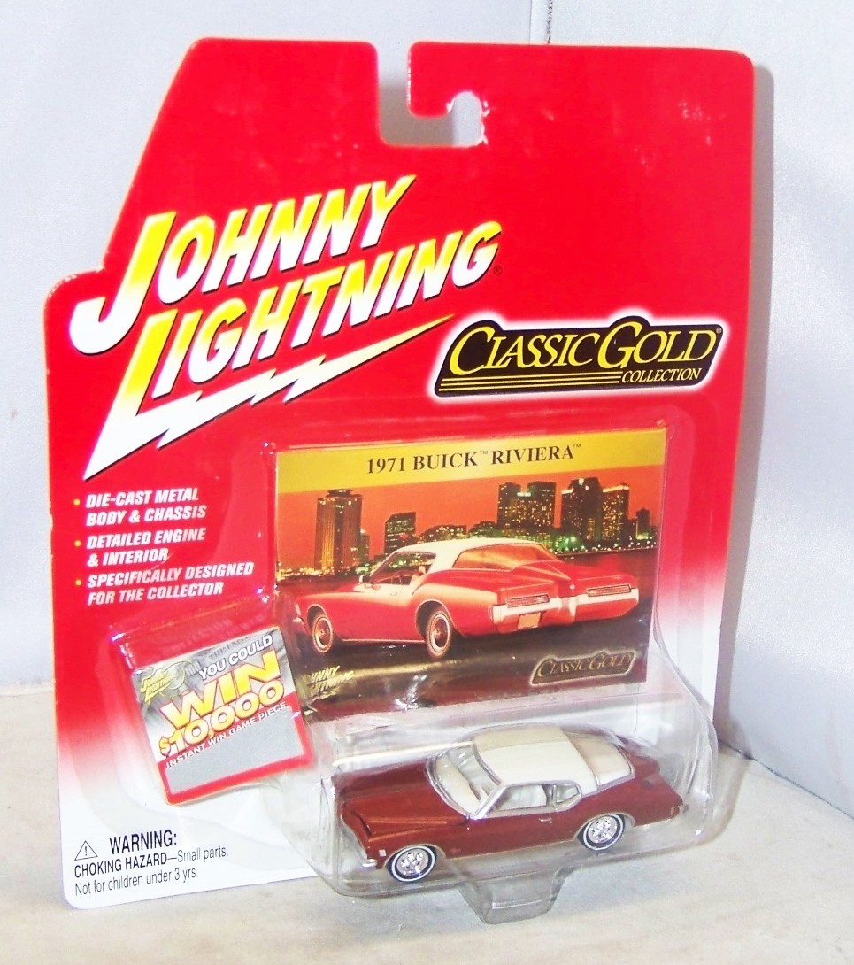 1:64 JOHNNY LIGHTNING 2004 CLASSIC GOLD 1971 BUICK RIVERA RED WHITE 404-23 NIP