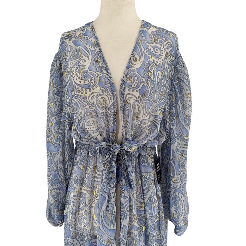 Express Swim Cover Up Womens XL Sheer Full Length Beach Yacht Sheer Tiered NWT - Picture 2 of 9