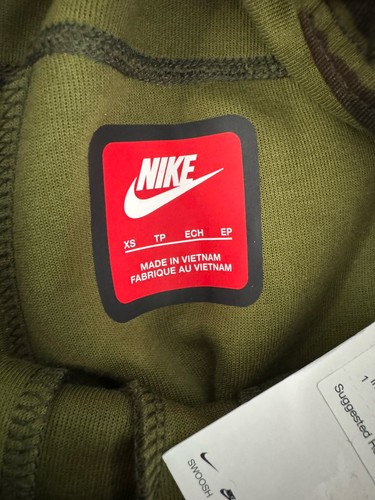Nike Tech Fleece Camo Joggers Size XS Kids Green Black Slim Fit $100 - Picture 4 of 7