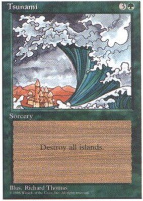 1x Tsunami MTG - Fourth Edition - Light Play