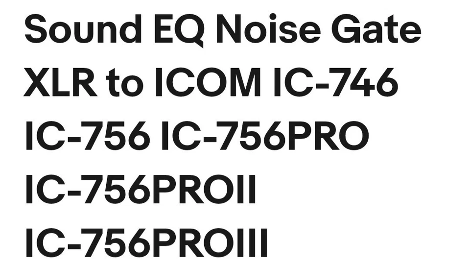 Sound EQ Noise Gate XLR to ICOM IC-746 IC-756 IC-756PRO IC-756PROII IC-756PROIII - Image 3 of 4