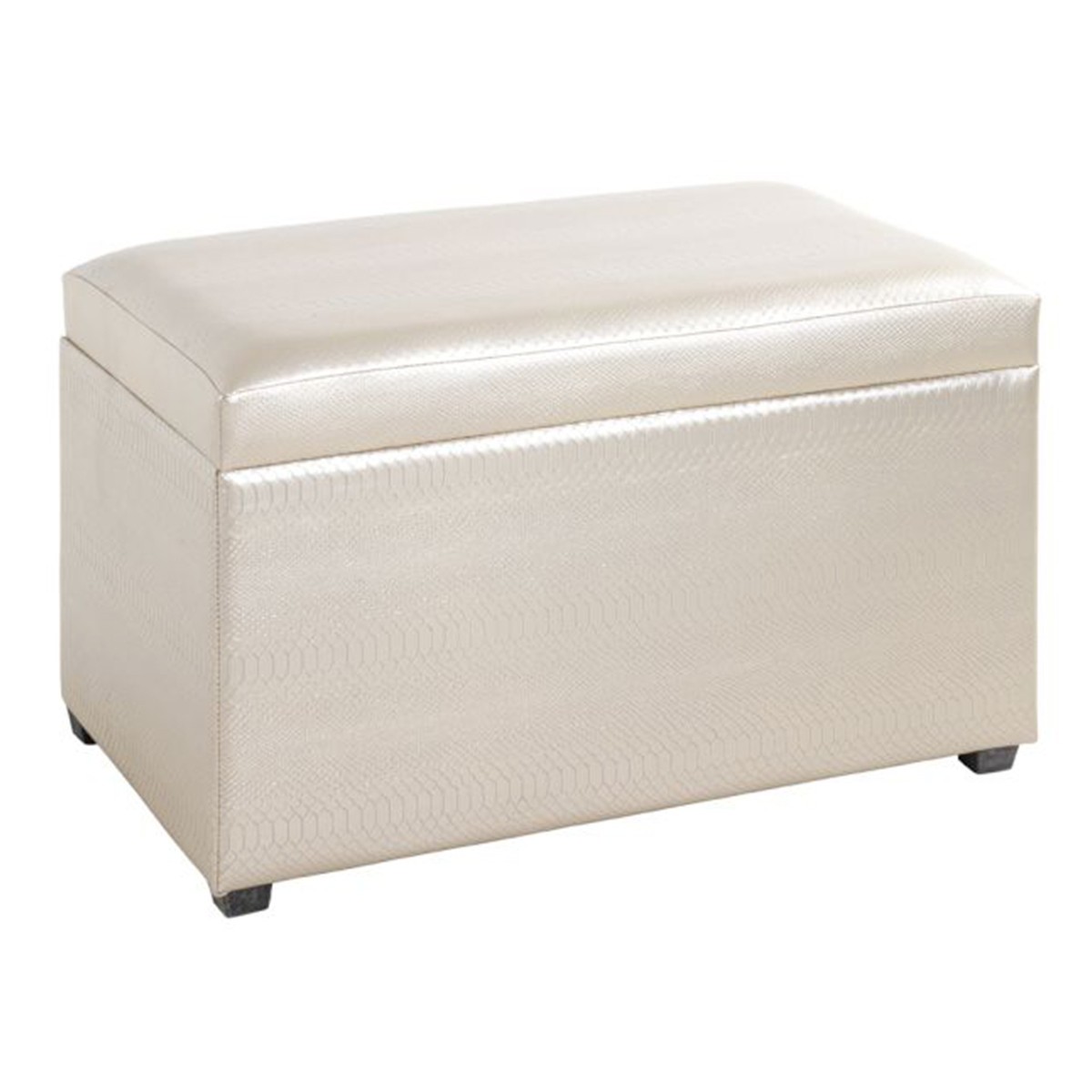 Coffre de rangement rose gold Hadao 65cm coffre de rangement de chambre en métal