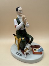 Norman Rockwell Figurine Man Threading A Needle Danbury Mint Vintage 1980