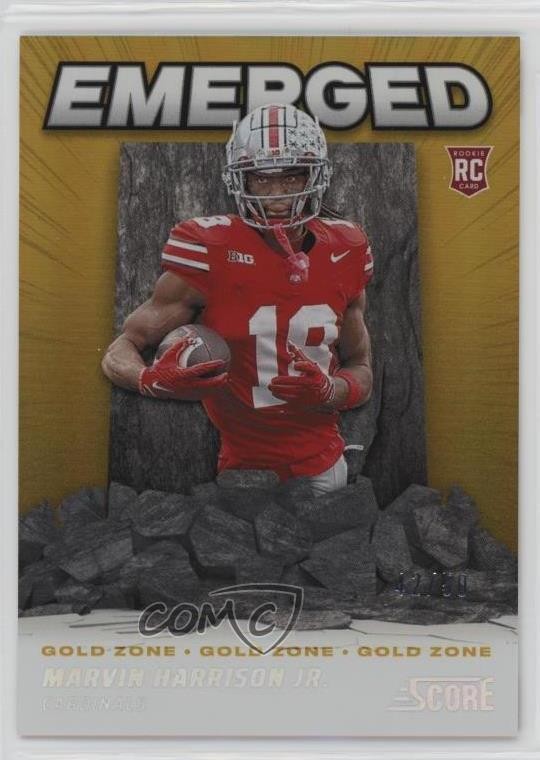 2024 Score Emerged Gold Zone 42/50 Marvin Harrison Jr #EM-MHJ Rookie RC 1cz3
