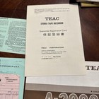 TEAC A2000R Original Owners Manual Warranty Cards — photo 5