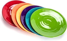 11 Inch Melamine Plates Set of 6 Unbreakable and Reusable Plastic Dinnerware