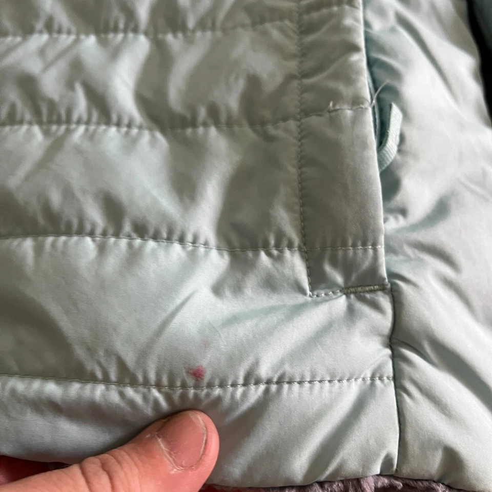 The North Face Jacket Girls Large Gray Tiel Mossbud Swirl Reversible Quilted - Image 4 of 4