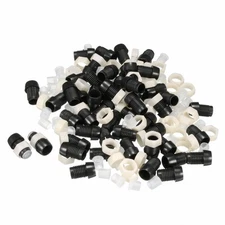 50pcs 5mm LED Lamp Holder Light Bulb Socket Plastic Chrome Plated