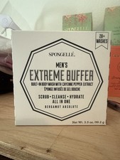 Spongelle Men's Bergamot Absolute Extreme Bath Shower Buffer 3.5oz 28 Washes