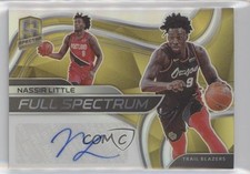 2020-21 Spectra Full Spectrum Signatures Gold Prizm 7/10 Nassir Little Auto 5yi