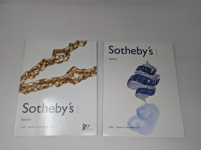 Lot of 2 Sotheby's BIJOUX  auction catalogs 2004 and 2005 Paris PF4015 PF5016