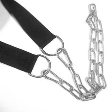 Adjustable Neck Harness  Head Strap with Steel Chain for Strength Training 