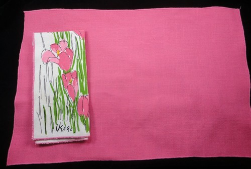 Vera Neumann Pink Tulip Napkins and Placemats 8 Pieces Cotton