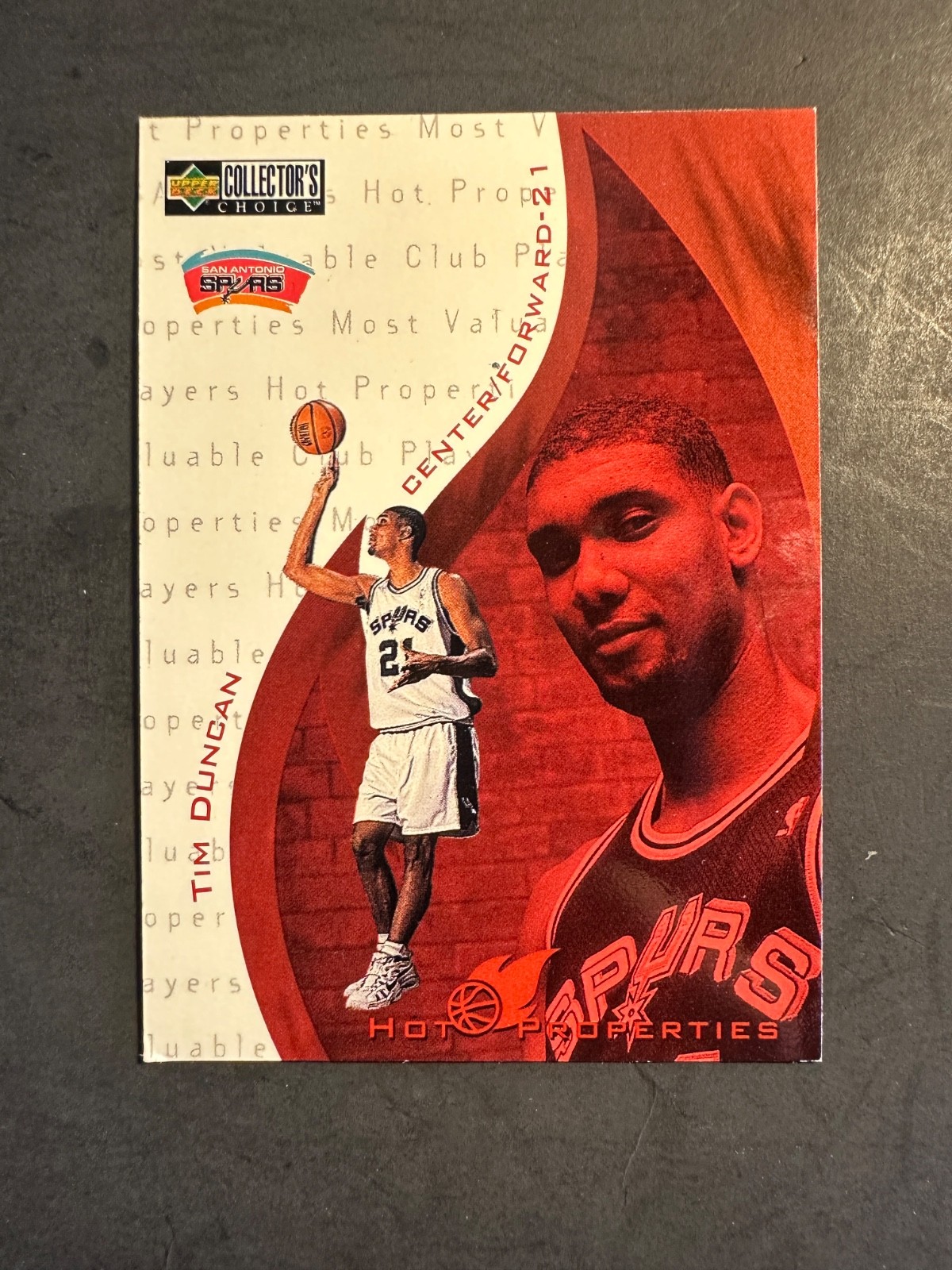 1997 Upper Deck Collectors Choice Hot Properties Tim Duncan 379 San Antonio Spur