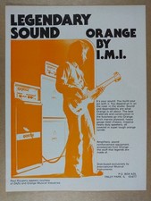 1976 Orange Amplifiers Sound Equipment vintage print Ad