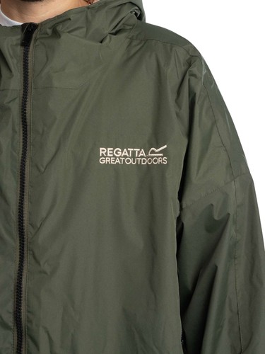 Regatta Men's Waterproof Changing Robe, Green - Picture 4 of 12