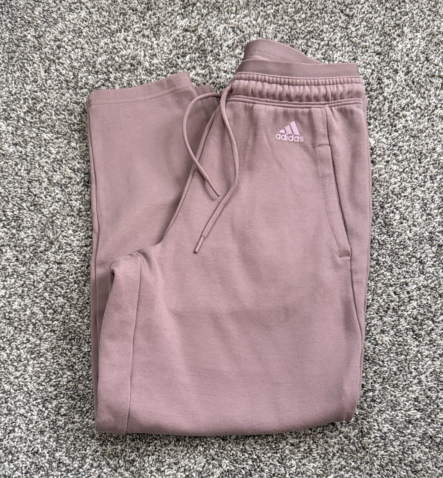 Adidas Women’s French Terry Mauve Pink Jogger Sweatpants Size Small