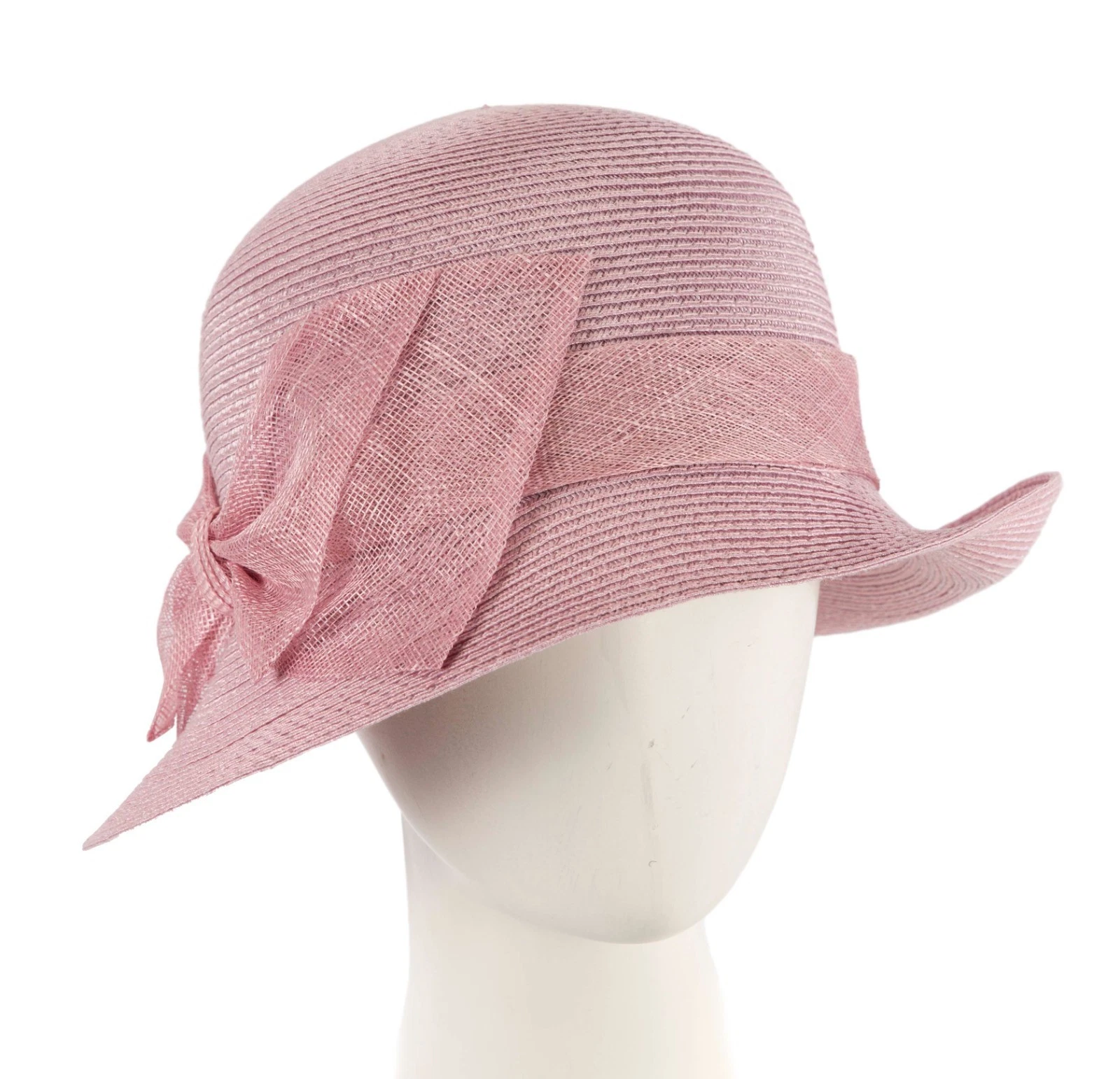 Dusty pink cloche bucket spring racing fashion hat Max Alexander -100% AU Seller