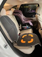 Car Seat Protector Waterproof Non-Slip for Infant to Child Seats Dark Grey/Orang