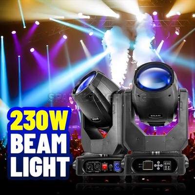 PAIDUN Set of 2PCS 230W 7R Beam Moving Head Light 8+16Prism Spotlight Disco Club