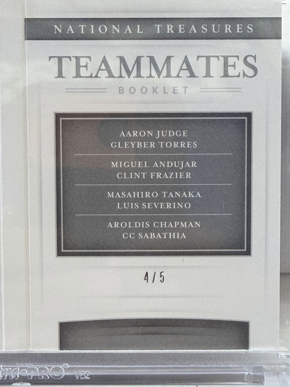 2020 National Treasures Teammates BOOKLET NY Yankees 8 AUTOS #'d/5 w/AARON JUDGE view 6