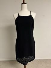 Banana Republic black laser cut career cocktail little black dress, size 8