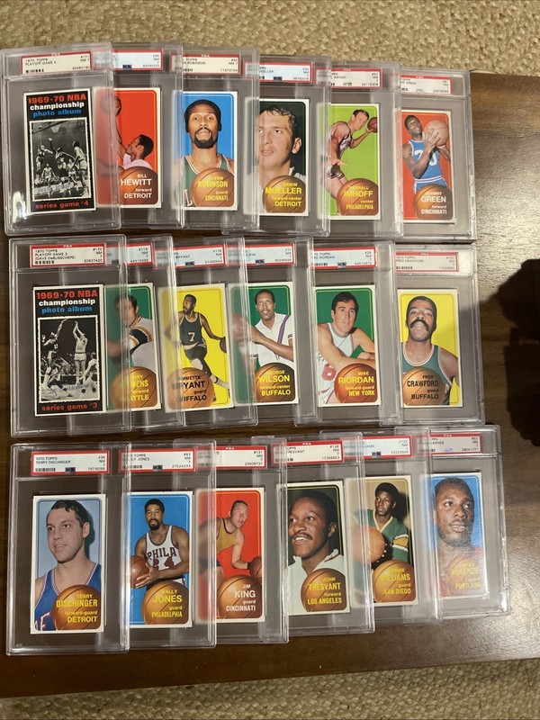 Vintage 1970 Topps Basketball ABA & NBA  Lot 18 Tall Boys - PSA  7 - West Knicks