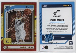 2024-25 Panini Donruss Rated Choice Red /99 Isaiah Collier #237 Rookie RC