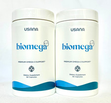 2 Packs USANA Biomega Fish Oil 56 Capsules New/Seal  Exp 03/2027