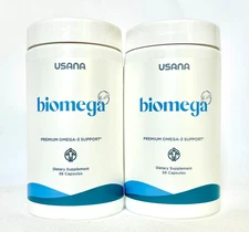 2 Packs USANA Biomega Fish Oil 56 Capsules New/Seal ~ Exp 08/2026