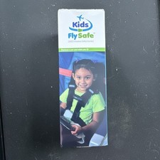 Kids Fly Safe Adjustable Black Airplane Safety Harness with Buckle