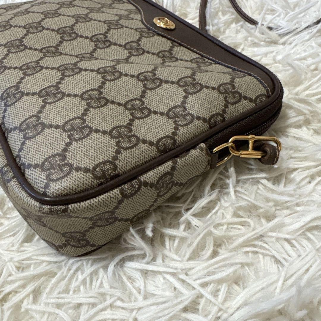 Gucci GG Pochette Shoulder Bag Beige PVC Authentic thumbnail 5