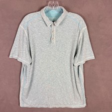 Tommy Bahama Island Zone Polo Shirt Men's M Gray Heather Performance Vacation