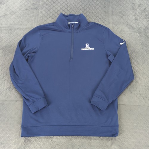 PGA Tour Superstore Sweatshirt Pullover PUMA Golf 1/4 Zip Long Sleeve Men Medium
