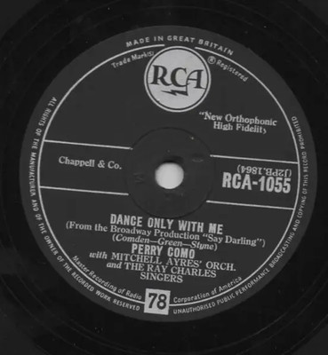 SCHELLACK Perry Como Kewpie Doll / Dance Only With Me RCA