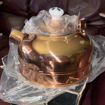 Vintage Copper Two Quart Tea Kettle-In Original Box Never Used