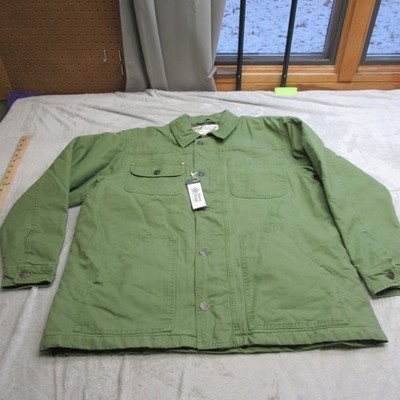 Alpine Design Jacket Womens XL Green Canvas Insulated Quilt Lined Chore Coat NEW