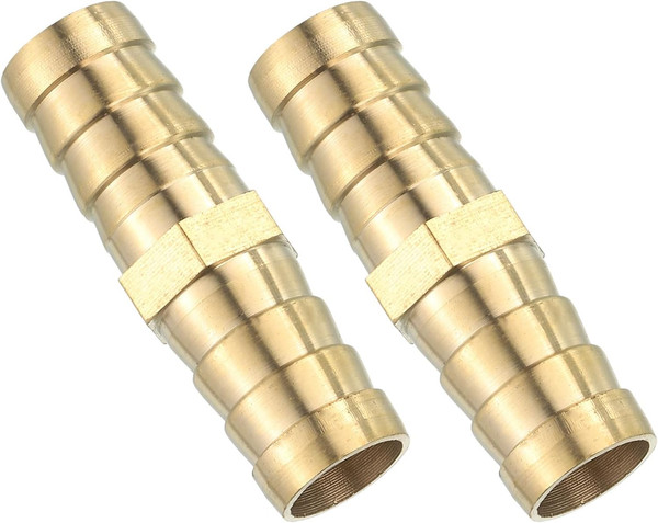 14Mm Schlauchverbinder Messing Doppelnippel Kupplung, 2 StüCk Schlauchverbinder-image