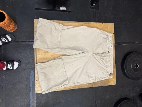 Orvis Mens Khaki Chinos Waist 34 Classic Flat-Front Cotton Pants Tan RN 70534 - product listing photo