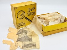 LOT of 18 NOS Antique Victorian Edwardian 1880s 1910s Men Shirt Starched Collars