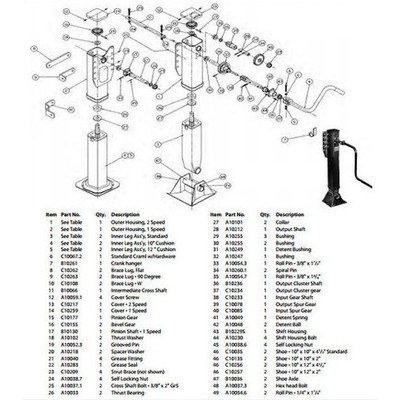 Jost C10155 Trailer Jack Bevel Gear