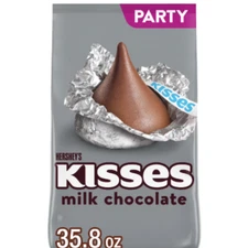 HERSHEY'S KISSES Milk Chocolate Christmas Candy 35.8 Ounce Bulk Pack