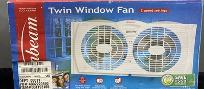 Sunbeam  Twin Two Speed Window Fan  - New Unopened