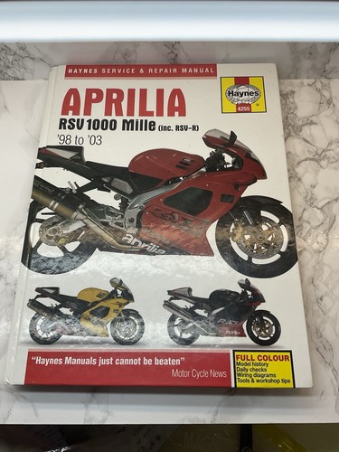 Haynes Aprilia RSV 1000 Mille inc RSV-R 98-03 Service& Repair Manual **READ DESC