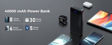 Portable Charger Power Bank 40000mAh Powerbank PD 30W and QC 4.0 Fast Charging